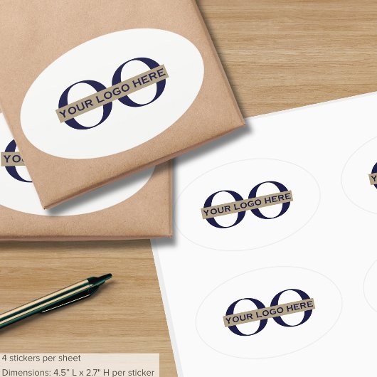 プロモーションのビジネスラカスタムベル(ロゴ付き) 楕円形シール