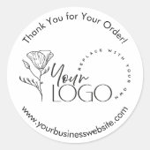 プロモーションのビジネスロゴを企業のプレゼント ラウンドシール (正面)