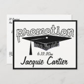 プロモーションの卒業タイポグラフィを保存 ポストカード (正面/裏面)