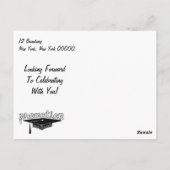 プロモーションの卒業タイポグラフィを保存 ポストカード (裏面)