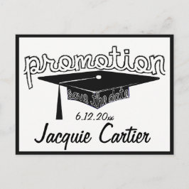 プロモーションの卒業タイポグラフィを保存 ポストカード