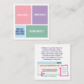 プロモーションカスタマイズ可能な名刺 スクエア名刺 (正面/裏面)