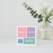 プロモーションカスタマイズ可能な名刺 スクエア名刺 (スタンド正面)