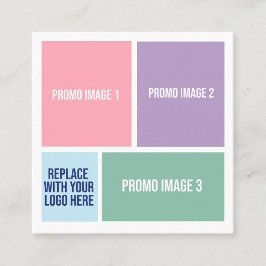 プロモーションカスタマイズ可能な名刺 スクエア名刺 (正面)