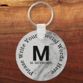 プロモーションカスタムに関するモノグラム+文字 キーホルダー (裏面)