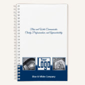 プロモーションカスタムイメージブルーホワイト会社 ノートブック (正面)