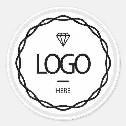 プロモーションカスタムロゴのグレーフレーム美しい化粧料 ラウンドシール (正面)