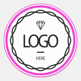プロモーションカスタムロゴのピンクフレームパッケージ ラウンドシール
