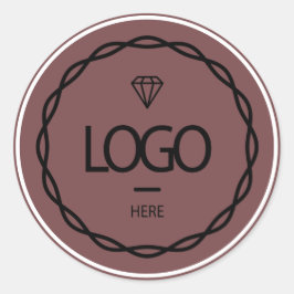 プロモーションカスタムロゴ茶色のフレームパッケージ ラウンドシール