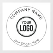 プロモーションカスタム付き会社のロゴとスローガン ウィンドウサイン (シート)