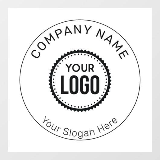 プロモーションカスタム付き会社のロゴとスローガン ウィンドウサイン (シート)