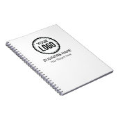 プロモーションカスタム付き会社のロゴとスローガン ノートブック (右側)