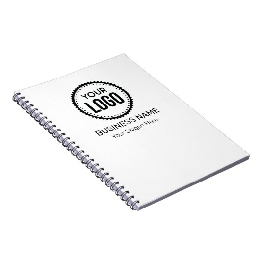プロモーションカスタム付き会社のロゴとスローガン ノートブック (右側)