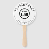 プロモーションカスタム付き会社のロゴとスローガン ハンドファン (裏面)