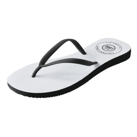 プロモーションカスタム付き会社のロゴとスローガン ビーチサンダル (アングル)