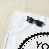 プロモーションカスタム付き会社のロゴとスローガン ビーチタオル (インサイチュ)