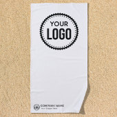 プロモーションカスタム付き会社のロゴとスローガン ビーチタオル