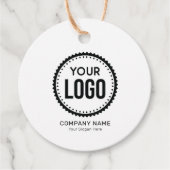 プロモーションカスタム付き会社のロゴとスローガン フェイバータグ (正面)