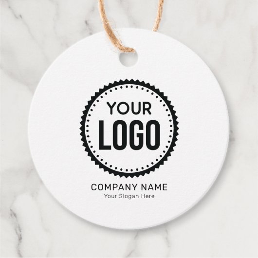 プロモーションカスタム付き会社のロゴとスローガン フェイバータグ (正面)