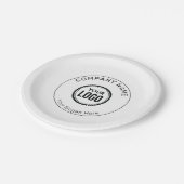 プロモーションカスタム付き会社のロゴとスローガン ペーパープレート (アングル)