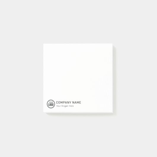 プロモーションカスタム付き会社のロゴとスローガン ポストイット (正面)