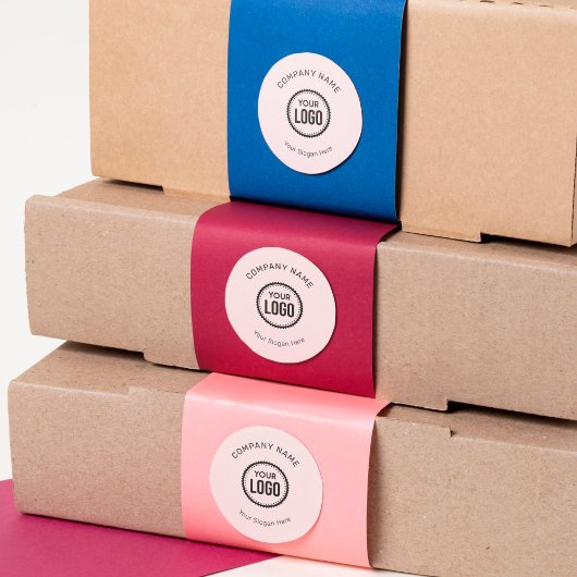 プロモーションカスタム付き会社のロゴとスローガン ラウンドシール