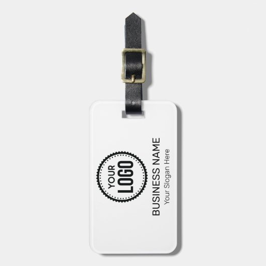 プロモーションカスタム付き会社のロゴとスローガン ラゲッジタグ (正面縦)