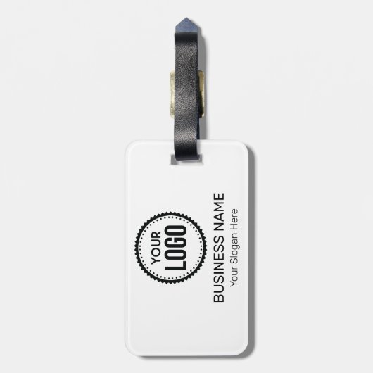 プロモーションカスタム付き会社のロゴとスローガン ラゲッジタグ (裏面縦)
