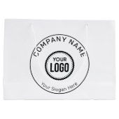 プロモーションカスタム付き会社のロゴとスローガン ラージペーパーバッグ (裏面)