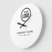 プロモーションカスタム付き会社のロゴとスローガン ラージ壁時計 (傾斜)