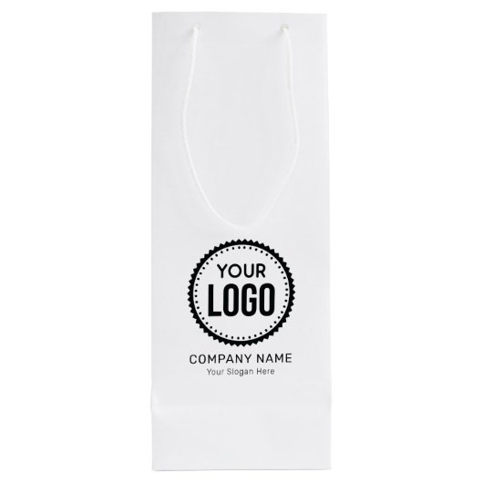 プロモーションカスタム付き会社のロゴとスローガン ワインギフトバッグ (裏面)