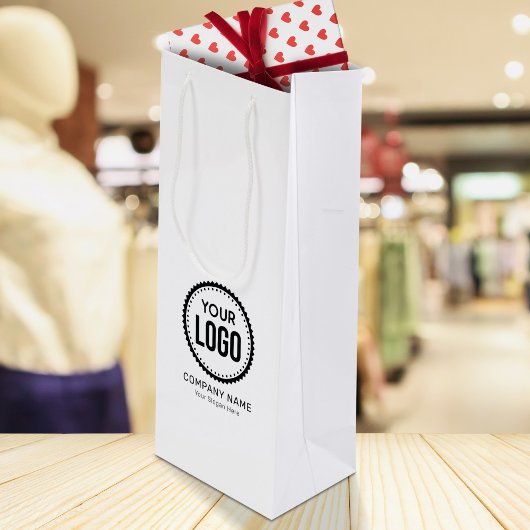 プロモーションカスタム付き会社のロゴとスローガン ワインギフトバッグ