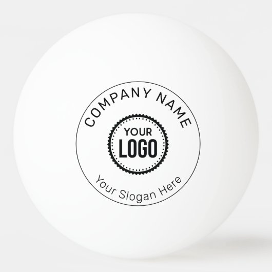 プロモーションカスタム付き会社のロゴとスローガン 卓球ボール (正面)