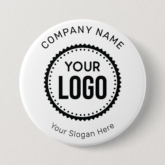 プロモーションカスタム付き会社のロゴとスローガン 缶バッジ (正面)