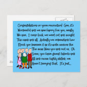 プロモーションカードとギフトおめでとう ポストカード (正面/裏面)