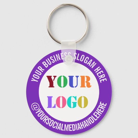 プロモーションキーチェーンあなたのロゴ文字ソーシャルメディア キーホルダー (正面)