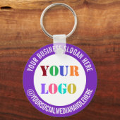 プロモーションキーチェーンあなたのロゴ文字ソーシャルメディア キーホルダー (正面)