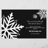 プロモーションクラシックスノーフレークウィンターブラック&ホワイト チラシ (正面)