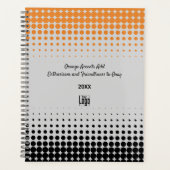 プロモーショングレーオレンジブラックカンパニーアポイントメント プランナー手帳 (正面)