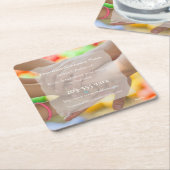 プロモーションコースターカスタマイズユー- HAMbyWG スクエアペーパーコースター (アングル)