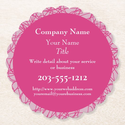 プロモーションコースターカスタマイズユー- HAMbyWG ペーパーコースター (正面)