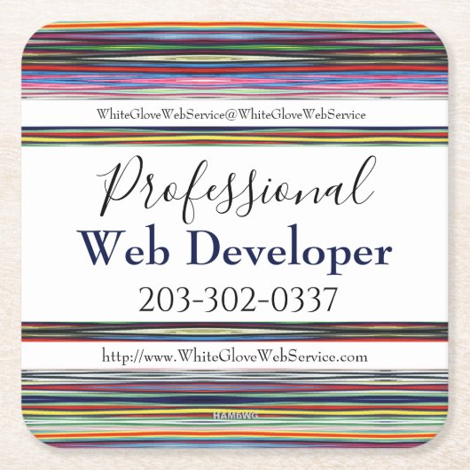 プロモーションコースターHAMbyWG スクエアペーパーコースター (正面)