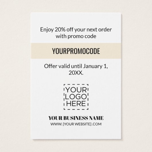 プロモーションコード金ゴールドストライプ割引カード (裏面)