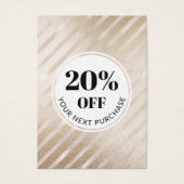 プロモーションコード金ゴールドストライプ割引カード (正面)