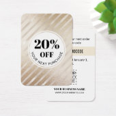 プロモーションコード金ゴールドストライプ割引カード (デスク)