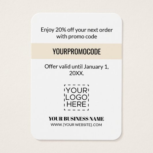 プロモーションコード金ゴールドストライプ割引カード (裏面)