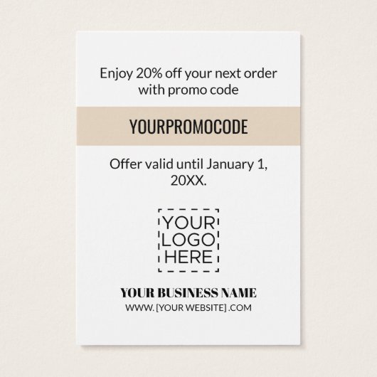 プロモーションコード金ゴールドブラックカラーブロック割引カード (裏面)