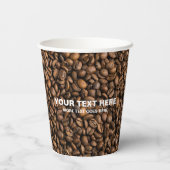 プロモーションコーヒーBeansビジネスロゴをここにアップロード 紙コップ (裏面)