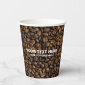 プロモーションコーヒーBeansビジネスロゴをここにアップロード 紙コップ (正面)