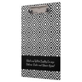 プロモーションスクリプト会社のタグライン黒と白 クリップボード (左)